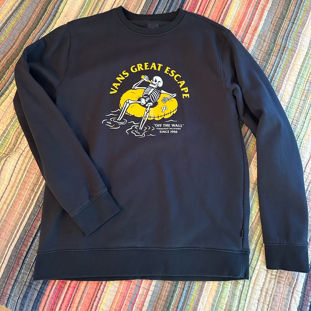 Vans Great Escape Black and Yellow Crewneck Sweater